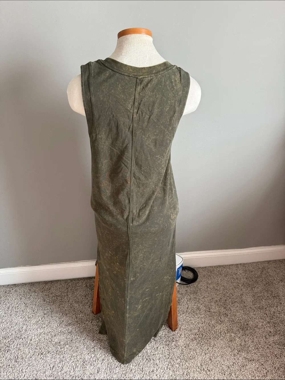Lululemon - All Yours Tank Maxi Dress *Wash - Cloudy Wash Dark Olive - Size 6-8*